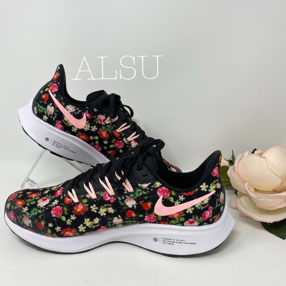 Nike Air Zoom Pegasus 36 VF GS Black Flower Women - Picture 2 of 12